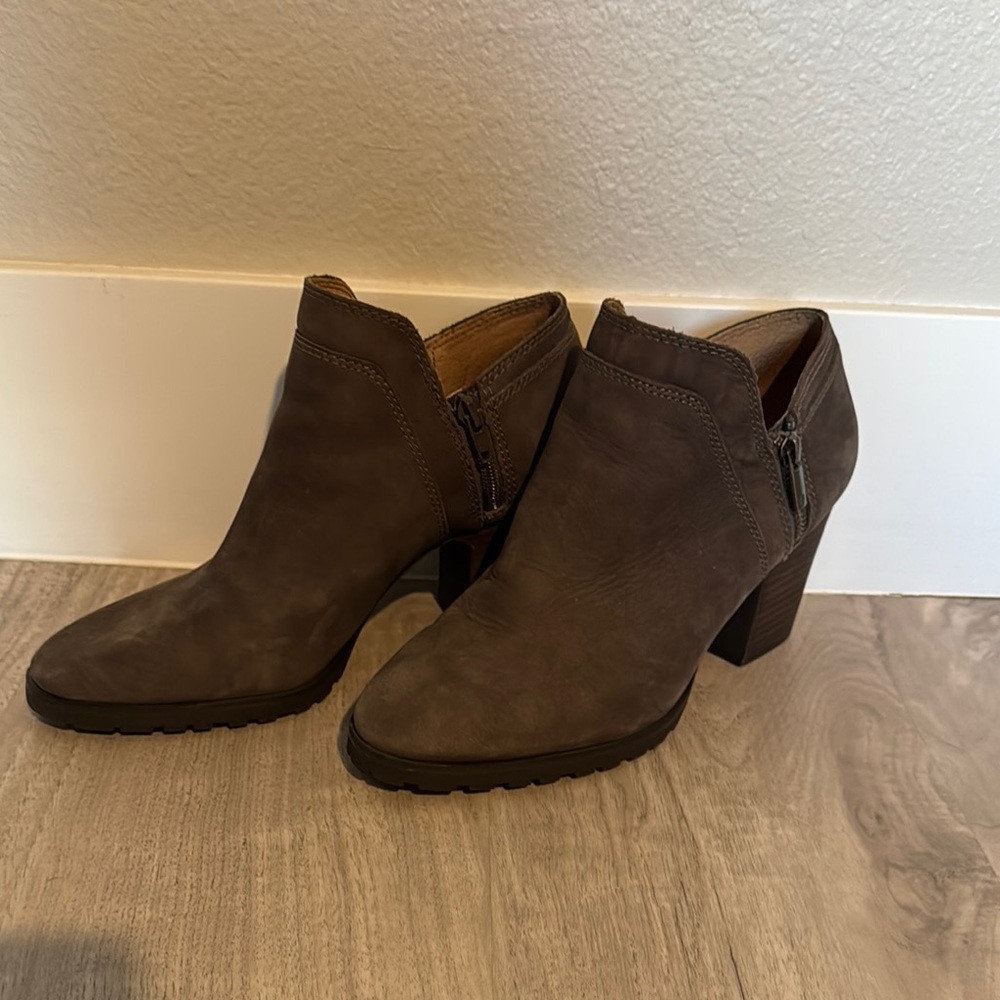 Brown Suede Lucky Ankle Boots